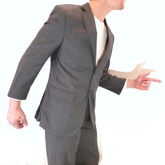 PRONTO UOMO "Platinum" Dark Gray Plaid Full Suit
